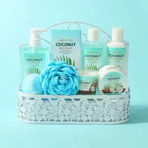 Vrouwen Set Luxe Kerst Bad Product En Body Spa Geschenken Set Douchegel Spons Lichaamsverzorging Voor Vrouwen En Mannen Oem Bad Bom Spa