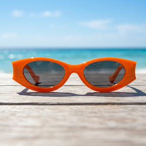 Gafas de Sol Unisex de Moda, Color de Montura Naranja, Lentes UV400, Hechas en Turquía, Código de Producto 4018 - Product Image 3