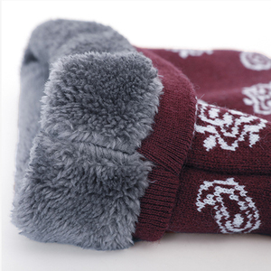 HZW-25098 Écharpe de cou chaude en tricot <span class=keywords><strong>jacquard</strong></span> rouge unisexe pour l'hiver - Product Image 6