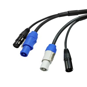 Câble <span class=keywords><strong>hybride</strong></span> PowerCON XLR 14AWG bleu-gris NAC3FCA NAC3FCB, cordon combo alimentation/DMX pour éclairage de scène à tête mobile OFC - Product Image 3