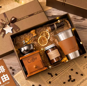 Juego de Regalo Empresarial de Alta Gama Estilo Ins, Cafetera de Cerámica Creativa y Práctica, Caja de Regalo Elegante con Serigrafía, Regalo para Profesores - Product Image 1