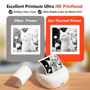 Mini-imprimante thermique Luck Jingle <span class=keywords><strong>pour</strong></span> téléphone, batterie 1500 mAh, compatible Android/iOS, <span class=keywords><strong>pour</strong></span> étiquettes, notes, personnalisation en usine - Product Image 4