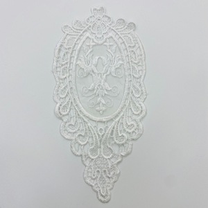 Cổ Điển Thời Trang Màu Trắng Và Màu Đen Thiết Kế Trên Tay Áo Lưới Thêu Vá Ren Đính Các Bản Vá Lỗi Cho Váy Cưới - Product Image 3