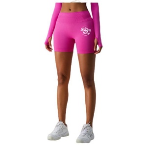 Customized V Waist Peach <b>Shaped</b> Butt Lifting Seamless Breathable Quick Dry Yoga <b>Leggings</b> Crossover Waist Sports Shorts - Product Image 1