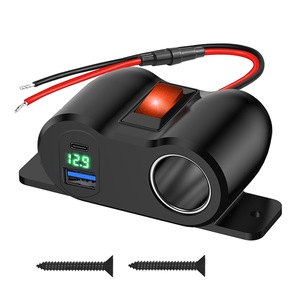 5V/4.2A impermeable motocicleta <span class=keywords><strong>USB</strong></span> cargador enchufe PC sistema de alimentación adaptador con encendedor de cigarrillos para coches - Product Image 4