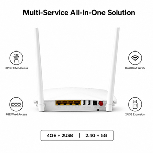 GM630 2.4G 5G Doble Banda AC1200 WIFI 5 4GE+1TEL+2USB OMCI TR069 Unidad de Acceso Óptico a Internet XPON ONT ONU de Segunda Mano - Product Image 4