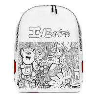 IW Comics # Sac à dos minimaliste pour filles, 43 litres, imperméable, doublure en nylon, fermeture éclair, motif dessin animé