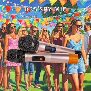 K35 Không Dây Hidden Spy Microphone Tiếng Ồn Hủy Bỏ USB Studio Ghi Âm Tai Nghe Cho Ngoài Trời Bên Và Các Cuộc Họp - Product Image 3