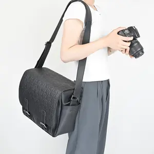 New Design Wholesale Fashion Leather Camera Video Bag Digital Camera Bags Photo Camera Sling Bag