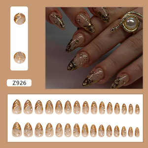 <span class=keywords><strong>Faux</strong></span> <span class=keywords><strong>ongles</strong></span> à presser en gros pour femmes avec adhésif puissant, longue durée, réutilisables pour kit de <span class=keywords><strong>manucure</strong></span> DIY avec colle Z926 - Product Image 2