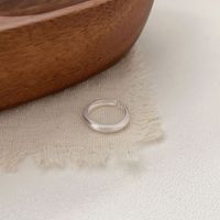 Bague géométrique mate en argent sterling S925 pour femme, version coréenne, cadeau, design élégant et délicat, luxe léger