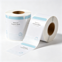 Étiquettes personnalisées Haoxuan pour flacons de toner, film brillant PP blanc, autocollants imprimés imperméables pour emballages de soins de la peau