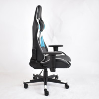 Fabricant de chaises de jeu personnalisées, chaise ergonomique en cuir à dossier haut, chaise de course avec cadre métallique, chaise inclinable, vente en gros
