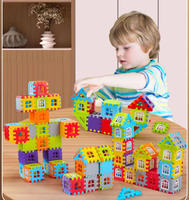 283 pièces bricolage tige emboîtement en plastique blocs de construction ensemble modèle éducatif jouet pour les tout-petits enfants pour aire de jeux construction de maisons