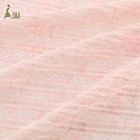 Personnalisable 180g antistatique écologique Jacquard tricot tissu 100% polyester ajouré rayure conception vêtements pour femmes châles