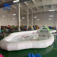 Piscine gonflable commerciale en PVC épais pour enfants, idéale pour les fêtes aquatiques estivales en extérieur, légère, garantie 3 ans, divertissement