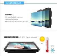 Nuevo Monitor Industrial de 15 Pulgadas IP65 4:3, Pantalla Táctil Capacitiva Integrada HMI, Panel LCD TFT, PC con Pantalla LED Industrial Resistente, RS232, ROHS