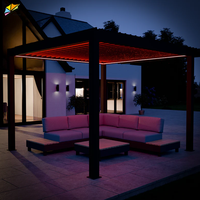 Gazebos de jardin modernes de luxe en aluminium avec toit en métal imperméable, gazebos et pergolas en aluminium 3x3 3x4 6x3 pour l'extérieur