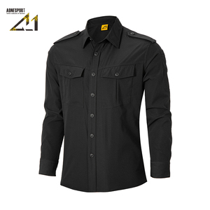 Chemise tactique pour homme avec logo personnalisé, 100% polyester Ripstop, uniforme de garde de sécurité, fournisseur en gros, prix direct d'usine - Product Image 2