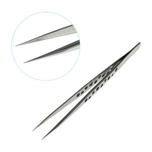 เครื่องมือซ่อมนาฬิกามืออาชีพสแตนเลสสตีลปากคีบโค้งตรงเครื่องมือซ่อมแซมรายละเอียดสำหรับเครื่องจักรกลควอตซ์ - Product Image 1