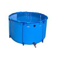 Bassin à poissons pliable en bâche PVC RTS avec support en tuyau plastique pour l'agriculture extérieure et la piscine de jardin