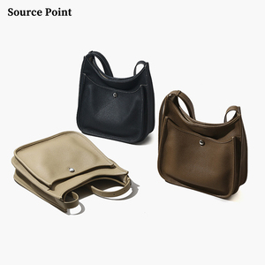 <span class=keywords><strong>Borsa</strong></span> Quadrata Semplice in Vera Pelle con Tasca Interna con Cordoncino, <span class=keywords><strong>Borsa</strong></span> a Tracolla in Pelle di Vacchetta per Donna, Stile Giapponese da <span class=keywords><strong>Postino</strong></span> - Product Image 5
