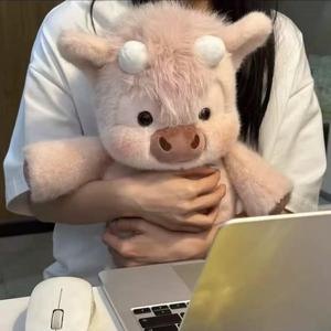 Peluche de Cerdo Súper Suave con Relleno de Algodón PP, Forro de Malla de Poliéster, Alivia el Estrés, Regalo de Halloween para Niñas - Product Image 4