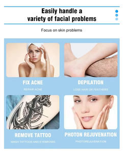 Macchina di Bellezza da Tavolo S.W per Rimozione Pigmenti, Rassodamento della Pelle, Depilazione con 2 Manipoli, Attrezzatura Estetica per Uso Domestico - Product Image 4