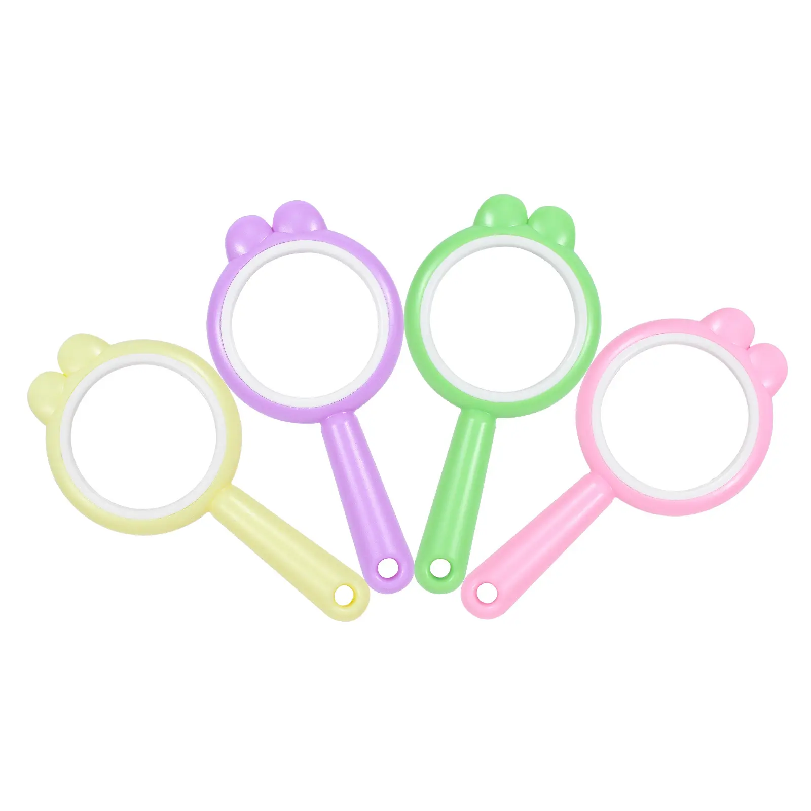 New hand-held cartoon children's magnifying glass kindergarten cute bunny students science experiment toy gift