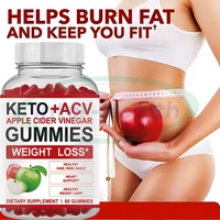 Gummies Keto Naturelles Ausreson ACV Brûleur de Graisse Probiotique Détox Rapide Suppléments Végétaliens Efficaces Gummies Minceur Keto BHB