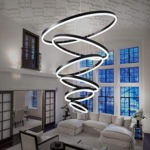 Домашний Декор подвесная круглая комнатная алюминиевая Люстра Светодиодная подвесная люстра для спальни, столовой, гостиной - Product Image 3