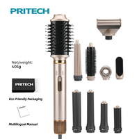 PRITECH Ensemble de brosses à air chaud haute vitesse 120000RPM, Sèche-cheveux ionique BLDC, Multi-styler, Outils de bouclage automatique
