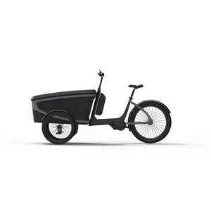 عائلية بدواسة دراجة البضائع الكهربائية Bafang دراجة بضائع كهربائية بمحرك متوسط دراجة كهربائية صندوق أمامي دراجة كهربائية 3 عجلات تحمل البضائع الاطفال