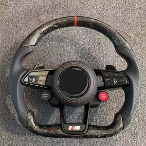 Volante Deportivo de Fibra de Carbono y Cuero para <span class=keywords><strong>Audi</strong></span> R8/A4/A5/A6/A7/RS3/RS6/RS7/C7/C8/B9/B9.5/S3/SQ5/Q3/Q7/Q8/A3/<span class=keywords><strong>B7</strong></span>/8V/S4/S5/RS3/<span class=keywords><strong>RS4</strong></span>/RS5/Q5 - Product Image 1