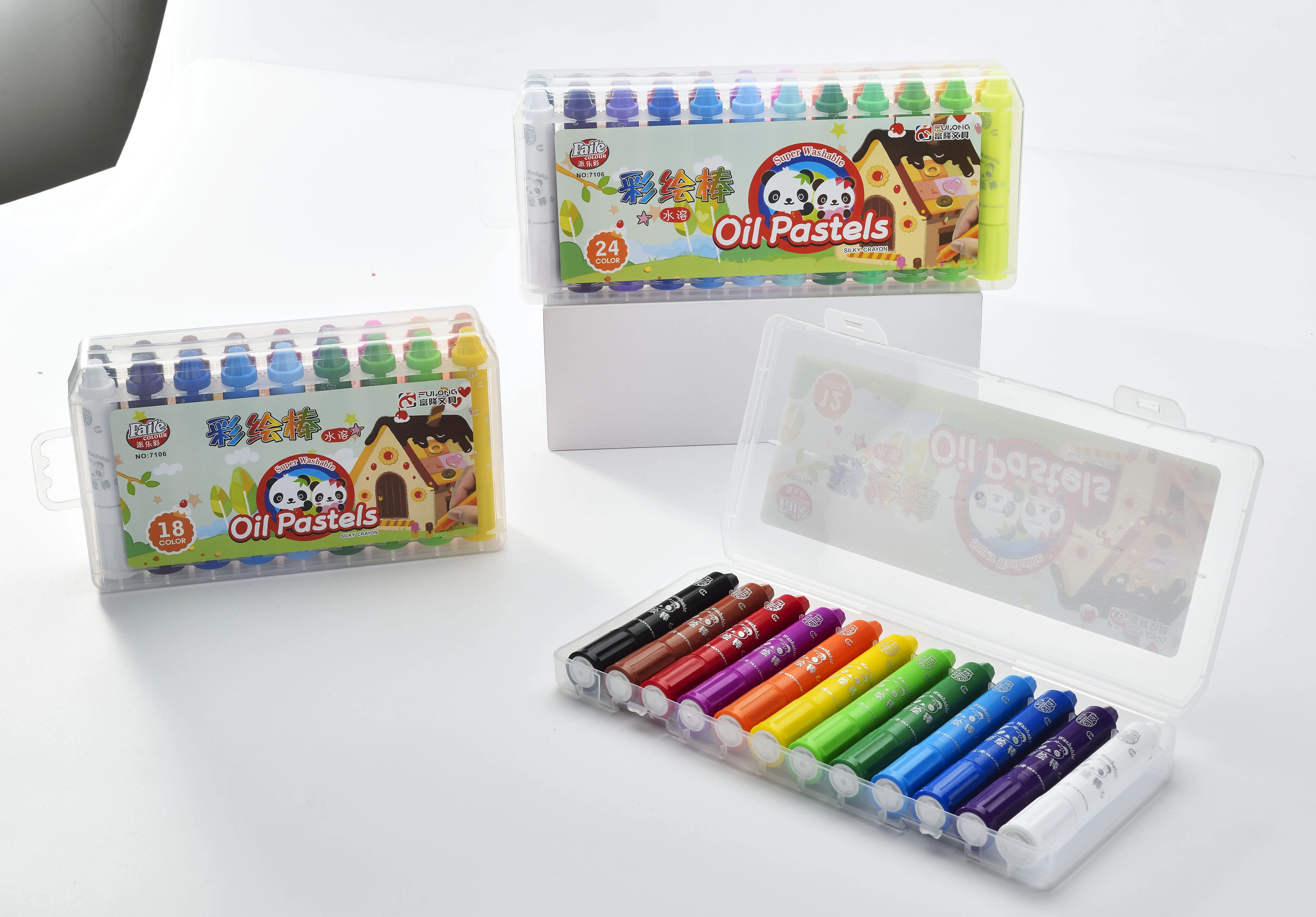 Không độc hại 24-màu Gel Crayon thiết lập cho trẻ em twistable và xoay bút chì màu đồ dùng học tập