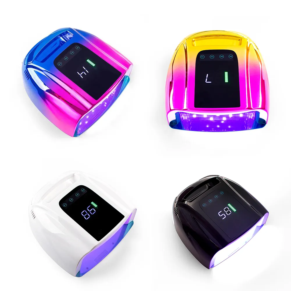 Professional uv led nail lamp durable Quality 96W wireless nail dryer uv led lamp Cordless rechargeable nail lamp