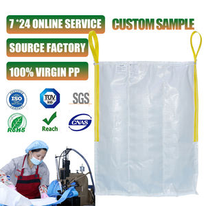 Meilleur <span class=keywords><strong>prix</strong></span> 1 tonne 2 tonnes de qualité alimentaire PP FIBC sacs de sable en vrac respirants Super sacs grands sacs géants avec bec sucre café - Product Image 1