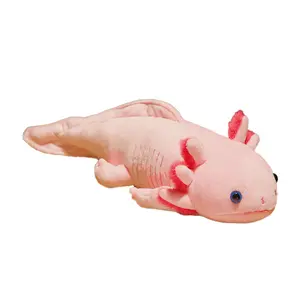 Моделирование новой подушки Axolotl для детей кавайная Новая красочная плюшевая игрушка мягкая Милая аксолотль Саламандра пушистая