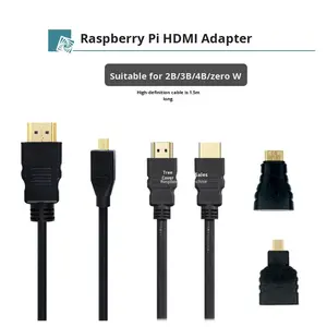 Mini für HDMI Adapter Display Kabel für Raspberry <span class=keywords><strong>Pi</strong></span> Zero 3B/4B Micro Connector Unterhaltung elektronik - Product Image 1