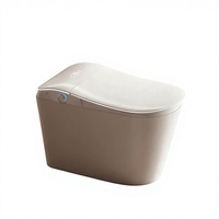 WC intelligent chauffant électrique en forme d'œuf avec télécommande, séchage à air chaud, antibactérien, à poser au sol, siphon en S pour salle de bain