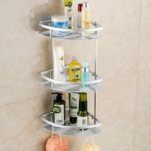 Juego de accesorios montados en la pared de aluminio de alta calidad, estante de almacenamiento de Metal, estante de esquina de baño - Product Image 2