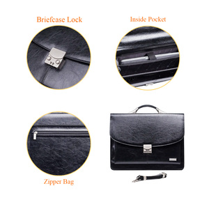 ODM mallette pour ordinateur portable sac de messager d'affaires en PU étanche pour hommes avec mallette rigide style enveloppe mallette - Product Image 5