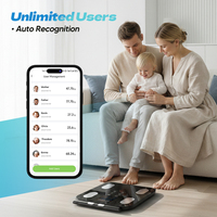 Báscula Digital Inteligente Yolanda de 280 mm con 8 Electrodos para Medir Grasa Corporal, Báscula de Baño y Gimnasio con Análisis Preciso del IMC