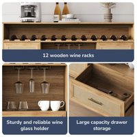 Cuisine Modulaire Moderne de Luxe en Bois avec Bar à Café, Armoire de Rangement et Buffet