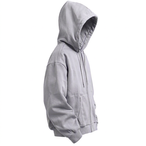 Fabricante de Ropa, Sudadera con Capucha Personalizada para Hombre, 420GSM, 100% Algodón, con Cierre, Talla Grande, Unisex, Color Sólido, Estilo Urbano - Product Image 4