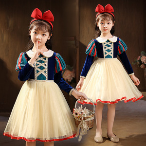 2021 nouveau été nœud papillon neige blanche Cosplay princesse robe <span class=keywords><strong>fille</strong></span> <span class=keywords><strong>cadeau</strong></span> d'anniversaire enfant en bas âge vêtements pour enfants - Product Image 6