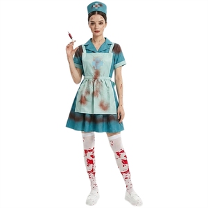 <span class=keywords><strong>Disfraz</strong></span> de Enfermera Zombi Sangrienta de Halloween, Tallas S-XXL, <span class=keywords><strong>Disfraz</strong></span> Divertido para Representaciones Teatrales con Manchas de Sangre - Product Image 1