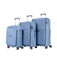 Valise à roulettes en PP résistante aux chutes, livraison mondiale, 20/24/28 pouces, roues pivotantes silencieuses |   Personnalisation du logo du cadenas TSA