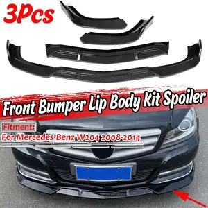 3 Piece <b>Car</b> Front Bumper Splitter Lip Spoiler <b>Diffuser</b> Protection Cover Trim Body Kits <b>for</b> Mercedes <b>for</b> Benz W204 2008-2014 - Product Image 1
