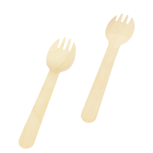 Juego de Cubiertos de Madera Biodegradables Ecológicos, Cuchara, Cuchillo y Tenedor, Resistentes al Calor, Desechables, para Fiestas y Campamentos - Product Image 3